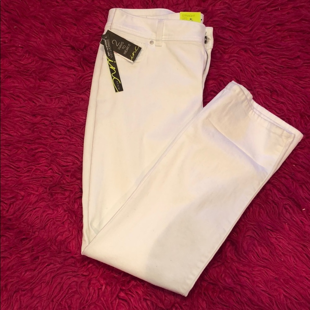 White Denim Crop Pants